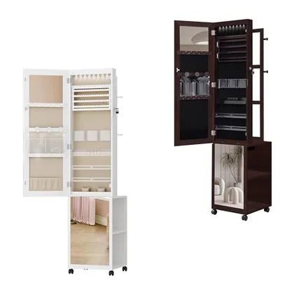 8 LEDs Jewelry Cabinet Armoire JC17003BEJC17019B