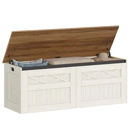 47 in Farmhouse Storage Chest and Bench