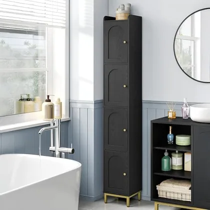 4-Tier Narrow Tall Storage Cabinet