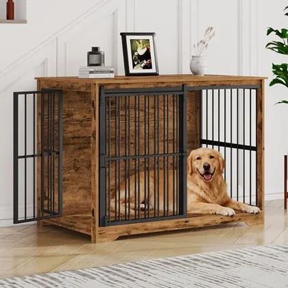 46.9 in XXL Dog Crate Furniture Indoor Dog Kennel