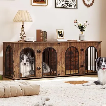 70.9 in Double Dog Crate Furniture