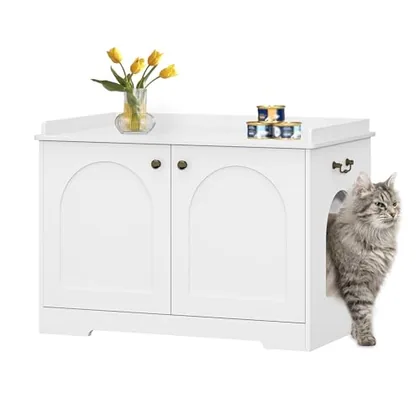 Cat Litter Box Enclosure with Handles