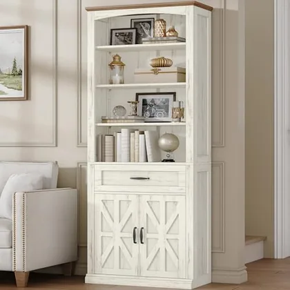 70.9 in H Tall Bookshelf with a Drawer