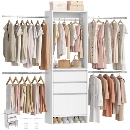 Closet System Closet Organizers and Storage with 2 Drawers