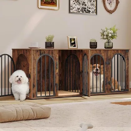 63 in Double Dog Crate Furniture