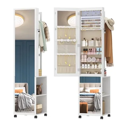 8 LEDs Jewelry Cabinet Armoire