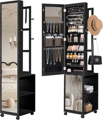 8 LEDs Jewelry Cabinet Armoire