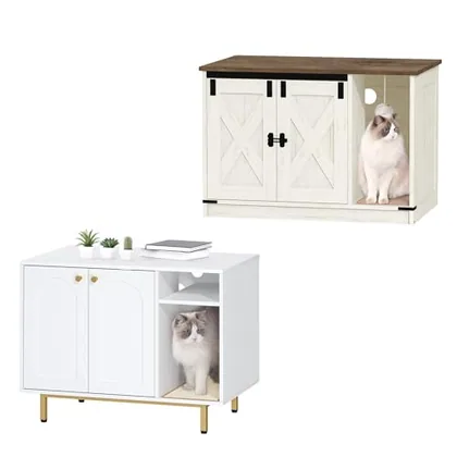 Cat Litter Box Enclosure 01503GCLBCB82414X