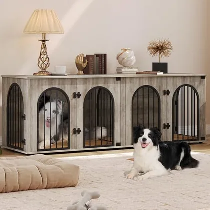 70.9 in Double Dog Crate Furniture