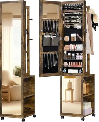 8 LEDs Jewelry Cabinet Armoire